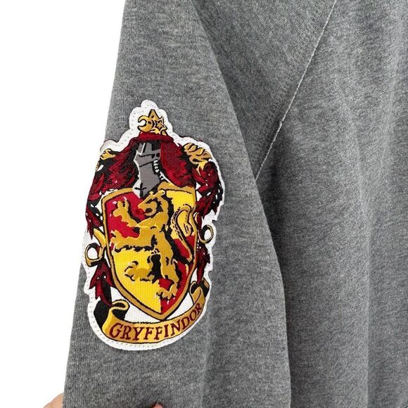 Harry Potter Universal Studios Gryffindor Grey Gold Pullover Sweatshirt xsmall - Picture 4 of 7
